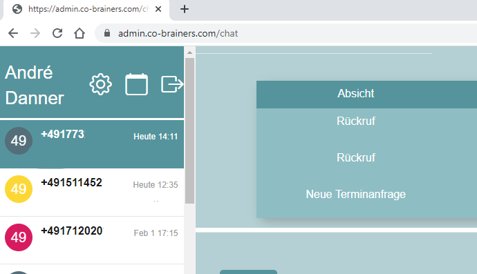 Telefonassistent Webapplikation